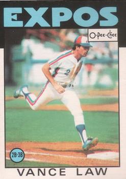 1986 O-Pee-Chee Baseball Cards 099      Vance Law